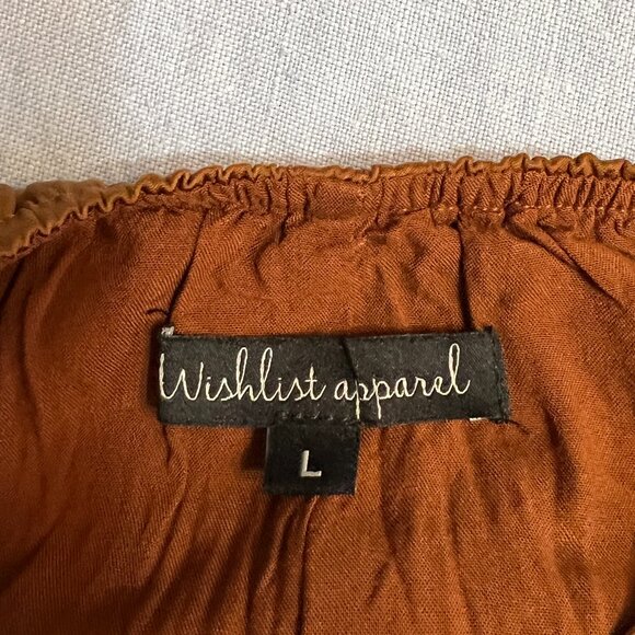 Wishlist Apparel Women's Maxi Brown Satin Look Drop Waist Spaghtti Straps Boho L - Picture 5 of 12